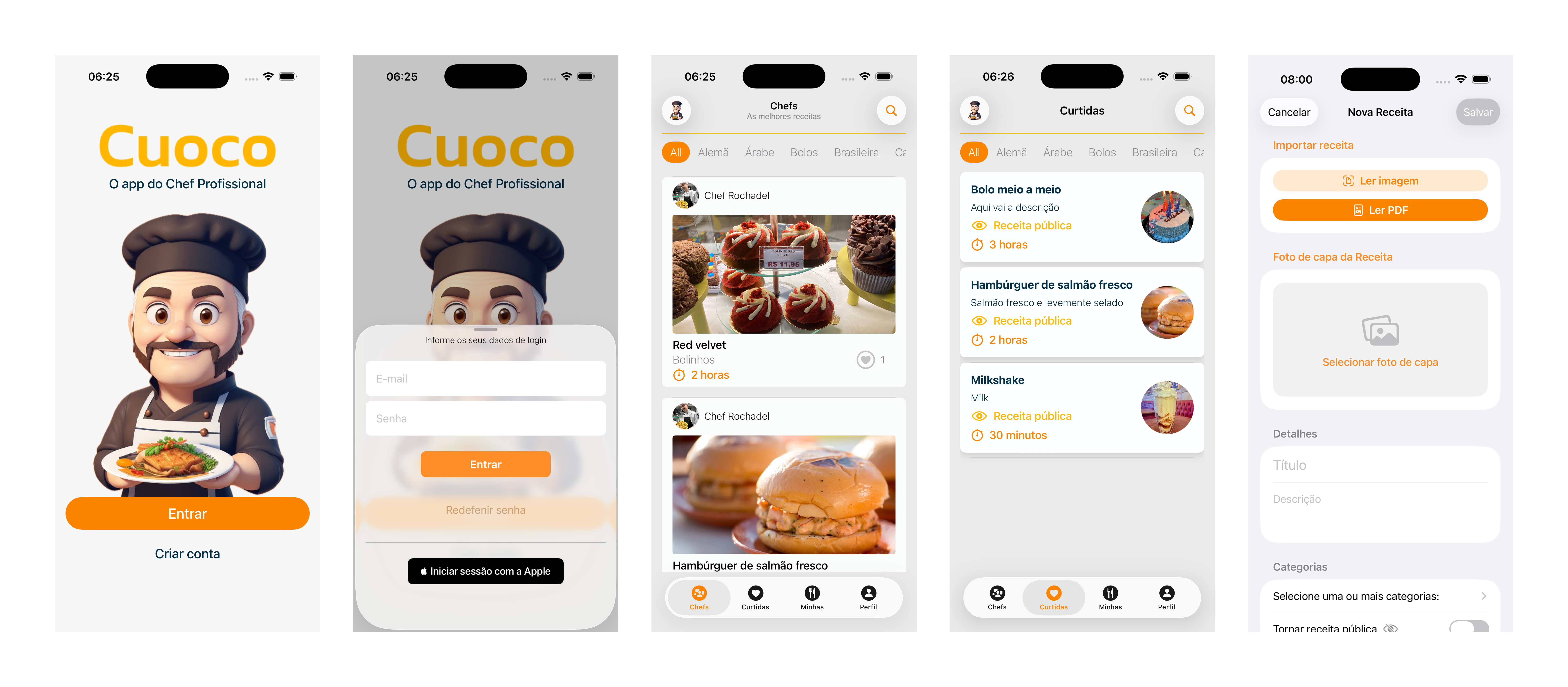 Mobile App Design Showcase - Cuoco